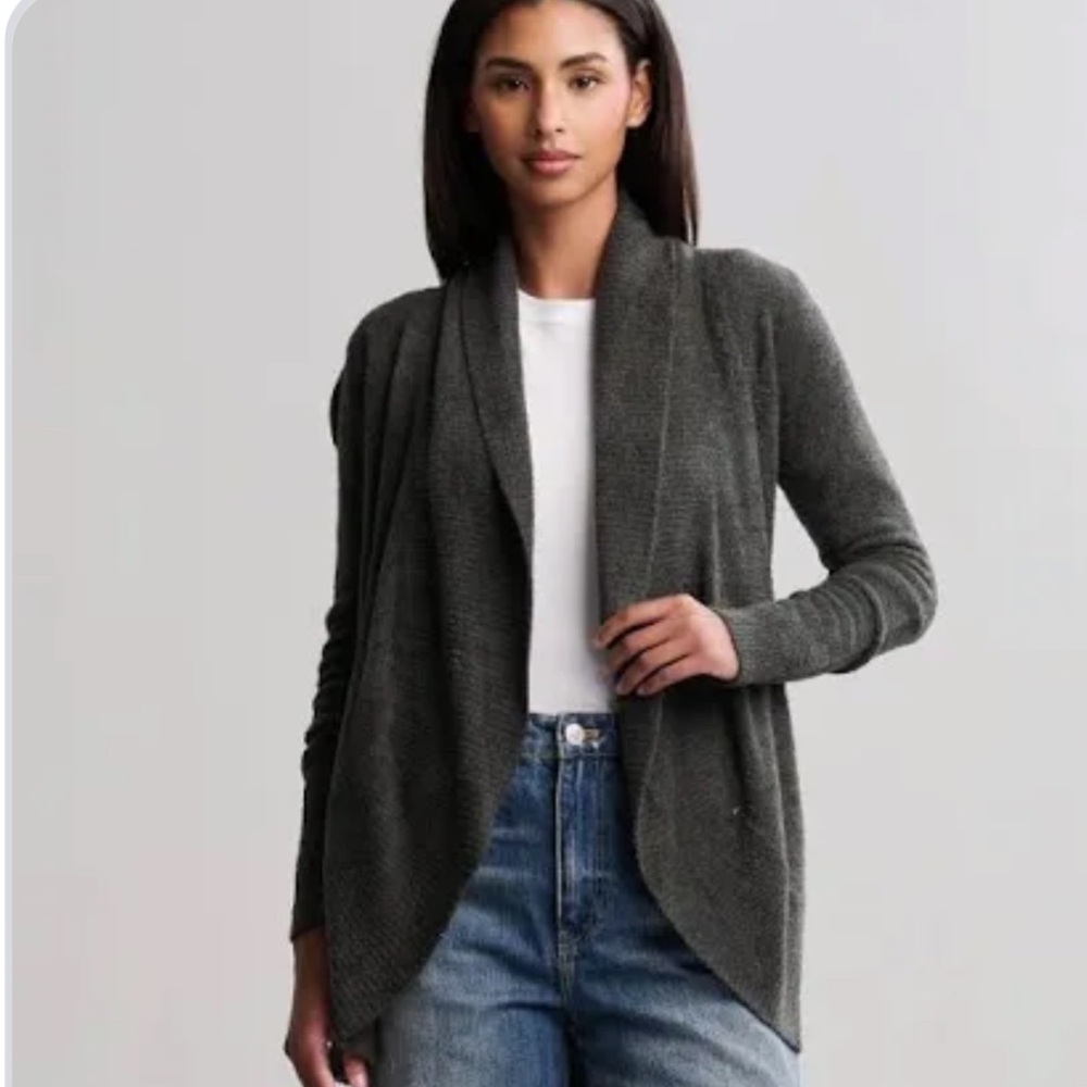 Barefoot Dreams Charcoal Gray CozyChic Lite Cardigan